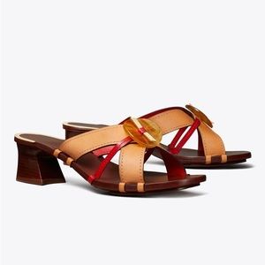 Tory Burch KNOTTED HEELED MULE SANDAL 45MM